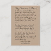 Vintages St. Therese die kleinen Visitenkarte (Rückseite)