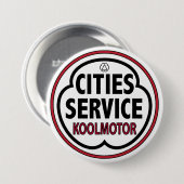 Vintages Stadt-Service koolmotor Zeichen Button (Vorne & Hinten)
