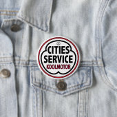 Vintages Stadt-Service koolmotor Zeichen Button (Beispiel)