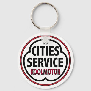 Vintages Stadt-Service koolmotor Zeichen Schlüsselanhänger