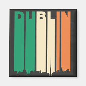 Vintages Stadtbild von Dublin Magnet (Vorne)