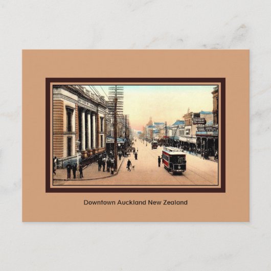 Vintages Stadtzentrum Auckland Neuseeland Postkarte (Vorderseite)