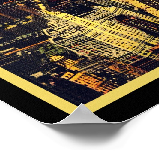 Vintages Stadtzentrum Chicago Poster (Ecke)