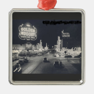 Vintages Stadtzentrum Las Vegas Ornament Aus Metall