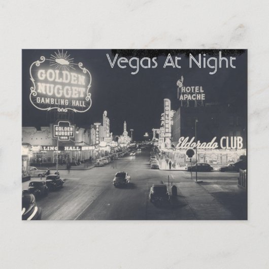 Vintages Stadtzentrum Las Vegas Postkarte (Vorderseite)