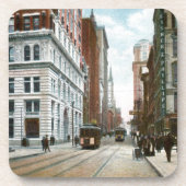 Vintages Stadtzentrum Pittsburgh Untersetzer (Vorderseite)