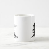 Vintages Stag Hirsch Schwarz-weiß Tier Personalisi Kaffeetasse (Mittel)