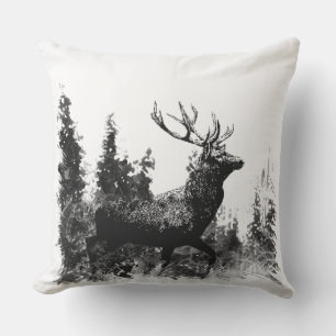Vintages Stag Hirsche Tierart Kissen