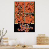 Vintages Stahlballgeschenk Poster (Küche)