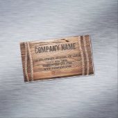 Vintages Stallholz Cowboy Western Land Magnetische Visitenkarte (Beispiel)