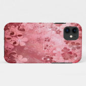 Vintages Stallrotes Blumenmuster Case-Mate iPhone Hülle (Rückseite (Horizontal))