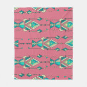 Vintages Stamm: Ethnisches nahtloses Muster Fleecedecke (Vorderseite)