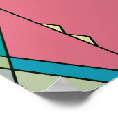 Vintages Stamm: Ethnisches nahtloses Muster Poster (Ecke)