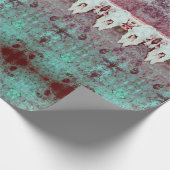 Vintages Stammesmuster Aquamarines Bull Cow Skull  Geschenkpapier (Ecke)