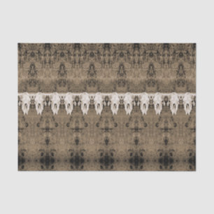 Vintages Stammmuster Sepia Bull Cow Skull Seidenpapier