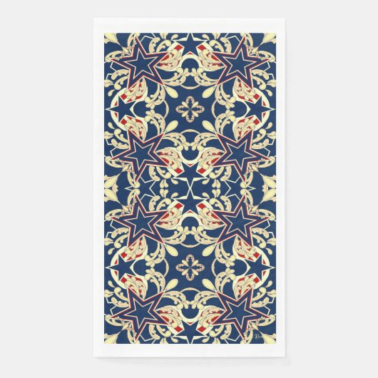 Vintages Star-Spangled Americana Design Serviette (Vorderseite)