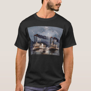 Vintages Steamboat Racing am Mississippi River T-Shirt