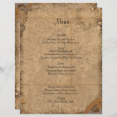 Vintages Steampunk Bride Wedding Menu (Vorne/Hinten)