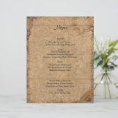 Vintages Steampunk Bride Wedding Menu (Stehend Vorderseite)