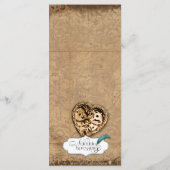 Vintages Steampunk Bride Wedding Menu Menükarte (Rückseite)