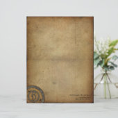 Vintages Steampunk Monogramm B Briefbogen (Stehend Vorderseite)