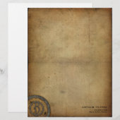 Vintages Steampunk Monogramm B Briefbogen (Vorne/Hinten)