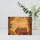 Vintages Steampunk-Papier Postkarte (Stehend Vorderseite)