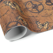 Vintages Steampunk übersetzt Tapete Geschenkpapier (Rolleneckpunkt)