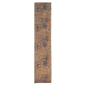 Vintages Steampunk übersetzt Tapete Kurzer Tischläufer (Vorderseite)