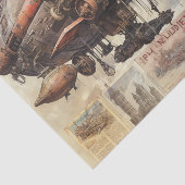 Vintages Steampunk-Zeppelin (9) Gewebepapier Seidenpapier (Ausschnitt)