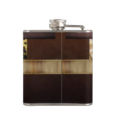 Vintages Steampunkgears-Metallleder Flachmann (Rückseite)