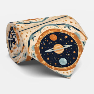 Vintages Stellar-Kinderzimmer, Weltraum, Kosmos, U Krawatte
