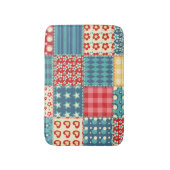 Vintages Steppmuster: Patchwork-Hintergrundmuster. Badematte (Vorderseite Vertikal)