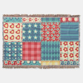 Vintages Steppmuster: Patchwork-Hintergrundmuster. Decke (Vorderseite)