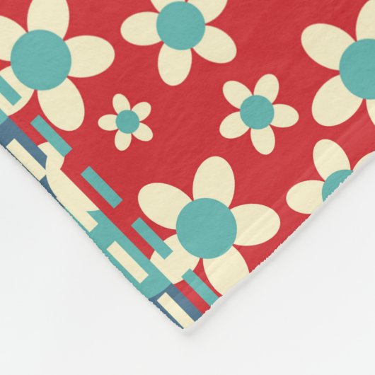 Vintages Steppmuster: Patchwork-Hintergrundmuster. Fleecedecke (Ecke)