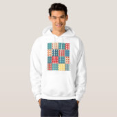 Vintages Steppmuster: Patchwork-Hintergrundmuster. Hoodie (Vorne ganz)