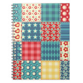 Vintages Steppmuster: Patchwork-Hintergrundmuster. Notizblock (Vorderseite)