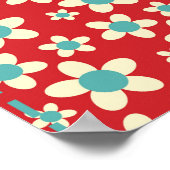 Vintages Steppmuster: Patchwork-Hintergrundmuster. Poster (Ecke)