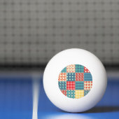 Vintages Steppmuster: Patchwork-Hintergrundmuster. Tischtennisball (Netto)