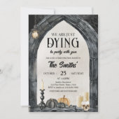 Vintages Sterben nach Party Halloween-Party Einladung (Vorderseite)