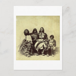 Vintages Stereoview der amerikanischen Ute-Familie Postkarte