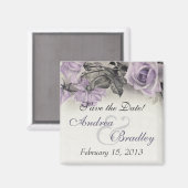 Vintages Sterling Silver Lila Rose Hochzeitsmagazi Magnet (Vorderseite/Rückseite)