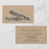 Vintages Sterlingrasiermesser/erstklassiges Visitenkarte (Vorne/Hinten)