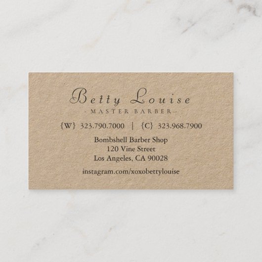 Vintages Sterlingrasiermesser/erstklassiges Visitenkarte (Rückseite)