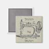 Vintages Sticken der Nähmaschine Magnet (Vorderseite/Rückseite)