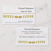 Vintages Stickerei-Blumenmotiv-virtueller Visitenkarte (Vorne/Hinten)