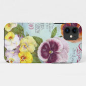 Vintages Stiefmütterchen Case-Mate iPhone Hülle (Rückseite (Horizontal))