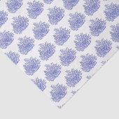 Vintages stilisiertes blaues Korallenpapier #2 Seidenpapier (Ausschnitt)