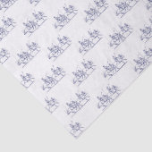 Vintages stilisiertes Polo-Match Zeichnend #2 Blue Seidenpapier (Detail)