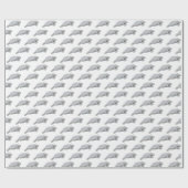 Vintages stilisiertes Schloss Zeichnend Geschenkpapier (Flach)